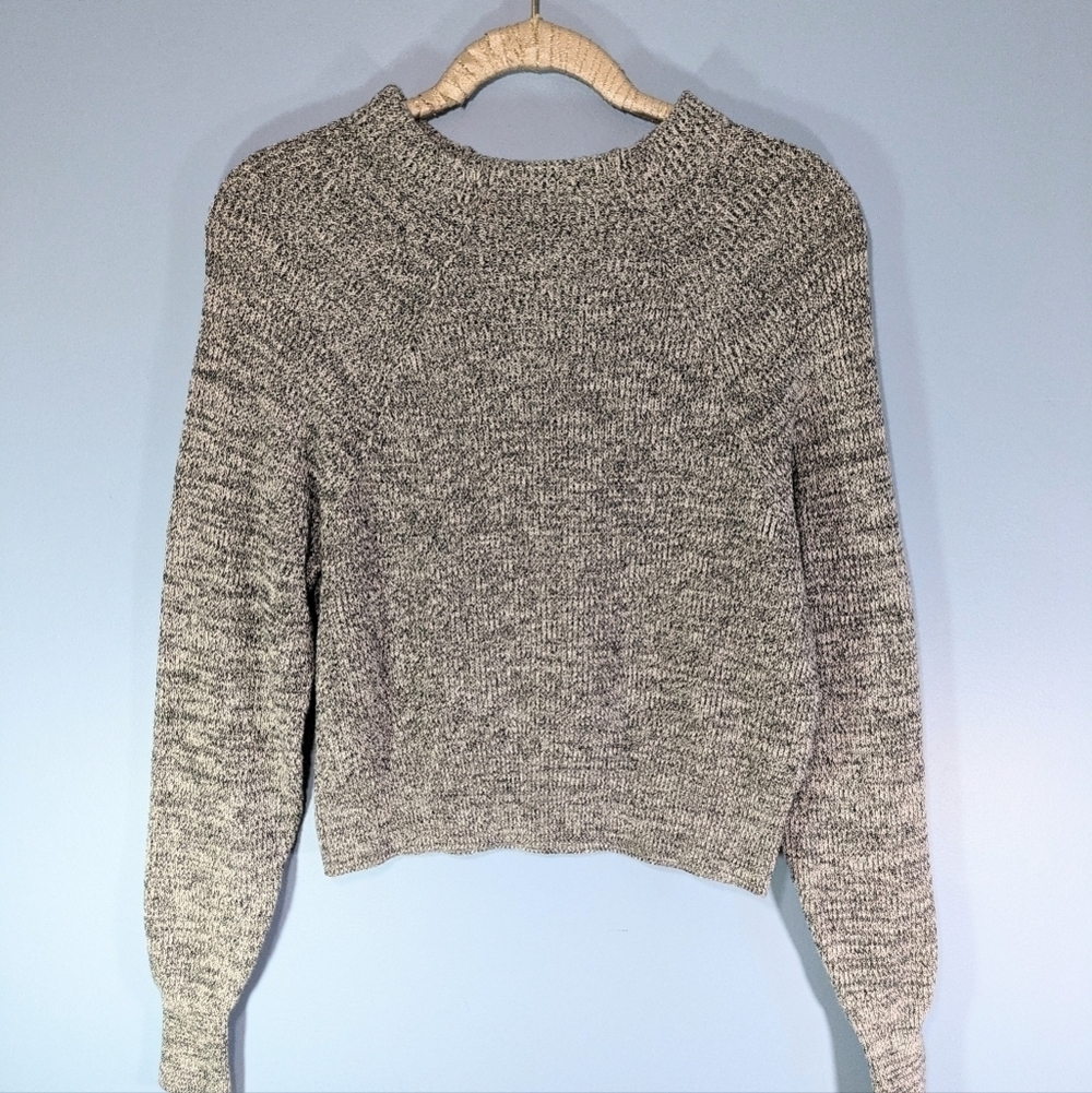 Free People Black/White Dolman Sleeve Sweater
